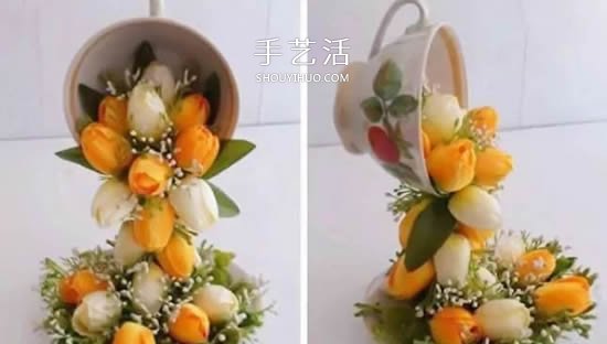 舊杯碟巧妙小改造 DIY制作精美的家居裝飾擺件 -  www.rpnrmr.com