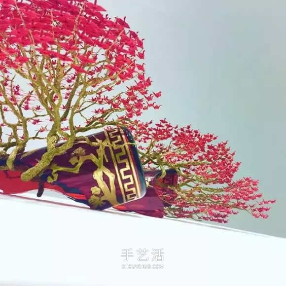 牛人折紙這么玩！上個千紙鶴制作精美盆景樹 -  www.rpnrmr.com