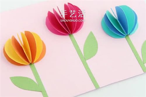 簡單郁金香花卡片的做法 幼兒自制郁金香賀卡 -  www.rpnrmr.com