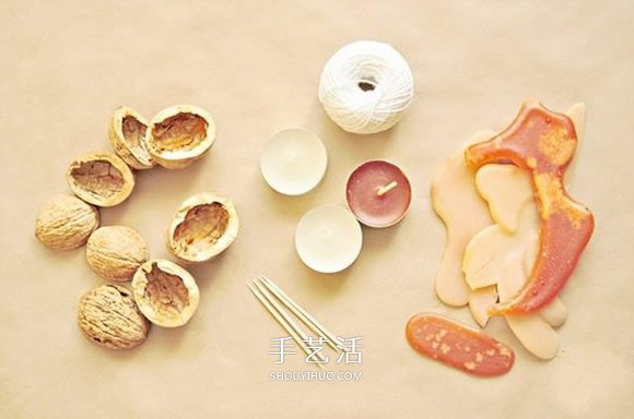 一個核桃殼廢物利用 做成浪漫情人節(jié)蠟燭燈 -  www.rpnrmr.com