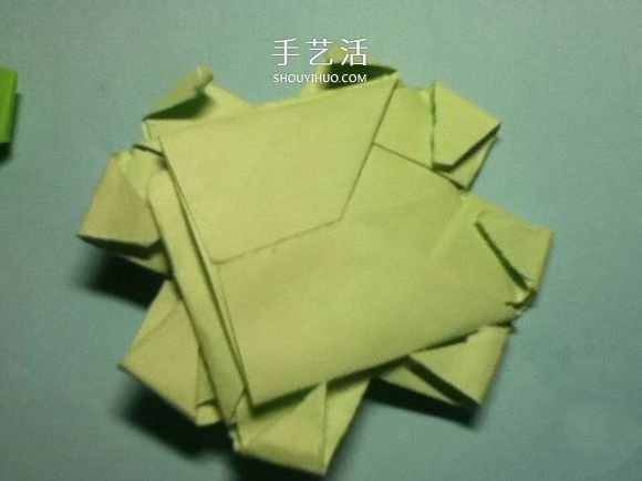 折疊四個愛心 組合成代表幸運的四葉草圖解 -  www.rpnrmr.com