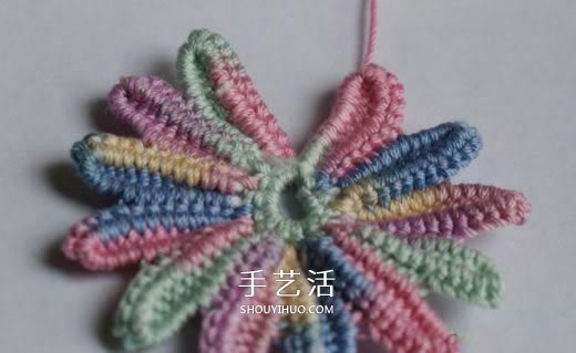 鉤針編織五彩菊的方法圖解 單元菊花的鉤織方法 -  www.rpnrmr.com