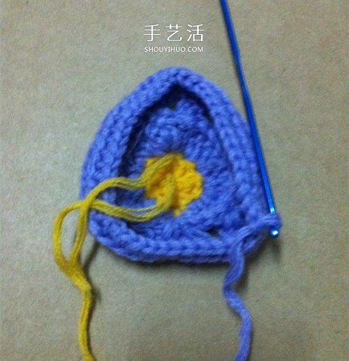 看著像一只奶油桃子！可愛心形的鉤針編織圖解 -  www.rpnrmr.com