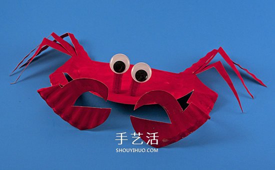 紙盤手工制作可愛小螃蟹 屬于夏天的快樂手工！ -  www.rpnrmr.com