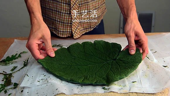 水泥混凝土葉子裝飾盤制作 也可以當(dāng)水果盤用！ -  www.rpnrmr.com