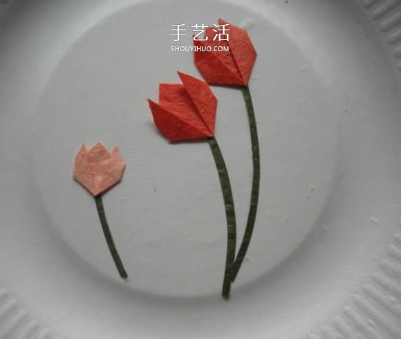 最簡單折紙郁金香貼畫的制作方法圖解 -  www.rpnrmr.com