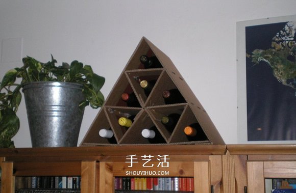 自制硬紙板葡萄酒架的制作方法圖解步驟 -  www.rpnrmr.com