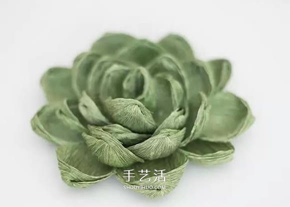 皺紋紙手工制作逼真多肉植物裝飾擺件的方法 -  www.rpnrmr.com