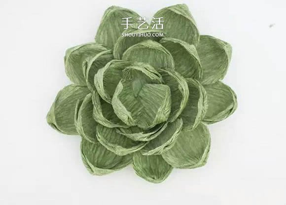 皺紋紙手工制作逼真多肉植物裝飾擺件的方法 -  www.rpnrmr.com