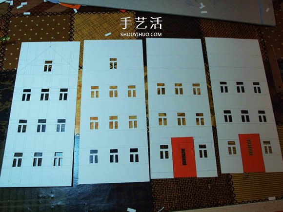卡紙手工制作圣誕節(jié)房屋模型裝飾 -  www.rpnrmr.com