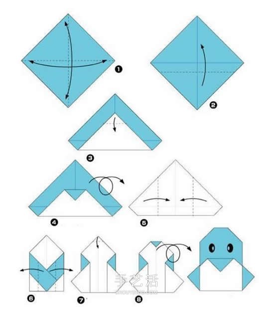 兒童手工折紙企鵝的簡單方法圖解 -  www.rpnrmr.com