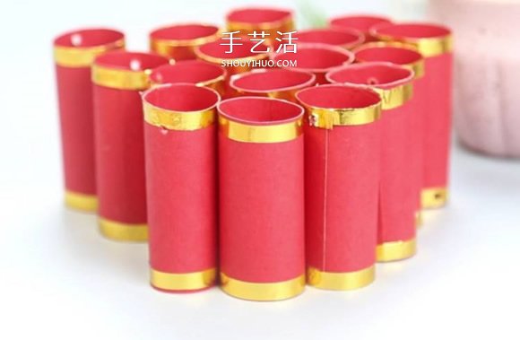 卡紙手工制作一串爆竹裝飾的做法 -  www.rpnrmr.com