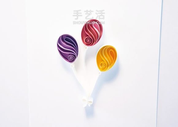衍紙幾個(gè)氣球 就做成讓人超喜歡的生日卡片！ -  www.rpnrmr.com