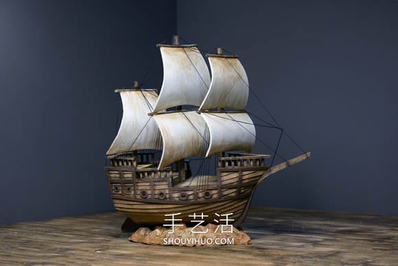 超逼真海盜船模型制作視頻 僅僅用了硬紙板！ -  www.rpnrmr.com