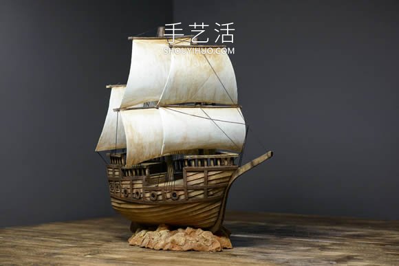 超逼真海盜船模型制作視頻 僅僅用了硬紙板！ -  www.rpnrmr.com