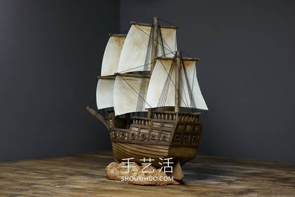 超逼真海盜船模型制作視頻 僅僅用了硬紙板！ -  www.rpnrmr.com