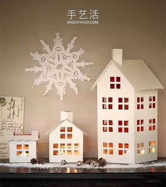 牛奶盒廢物利用 手工制作小房子燈籠的做法 -  www.rpnrmr.com