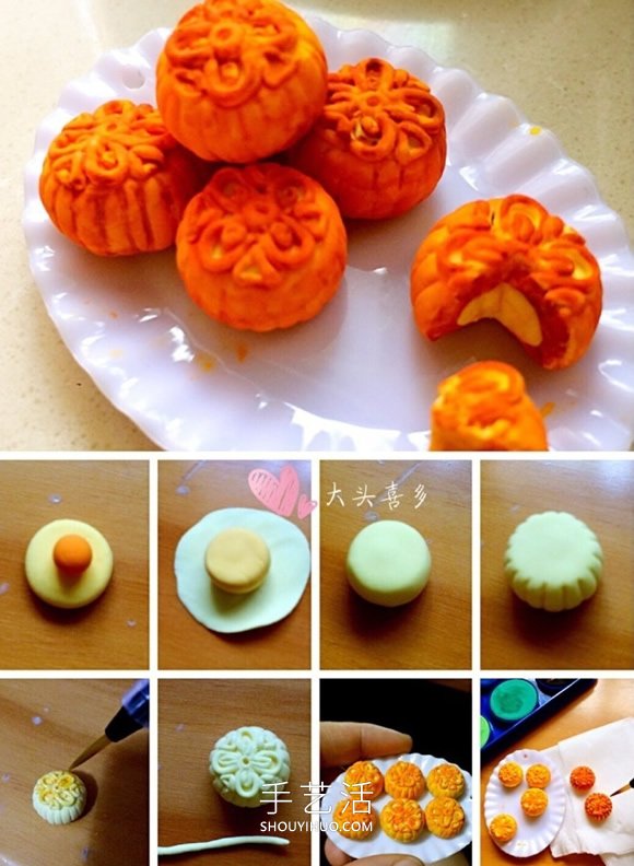 以假亂真！有趣的中秋節(jié)粘土月餅制作圖解 -  www.rpnrmr.com