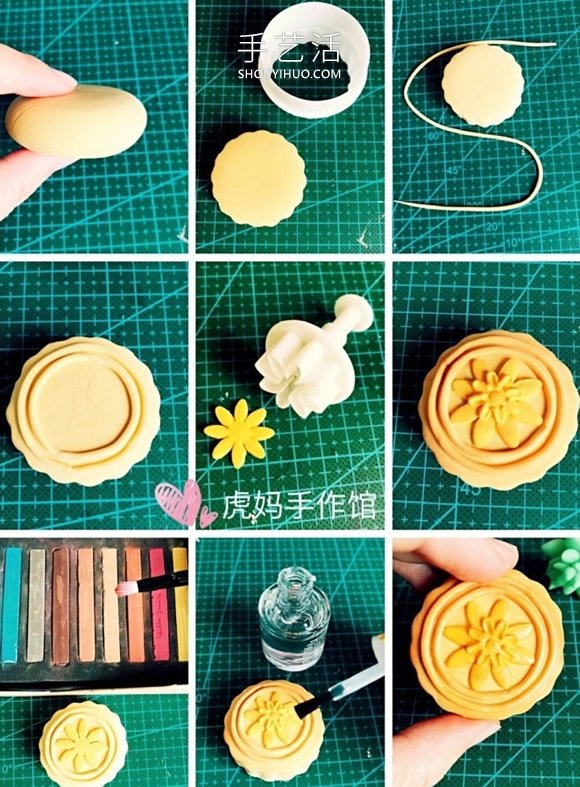 以假亂真！有趣的中秋節(jié)粘土月餅制作圖解 -  www.rpnrmr.com