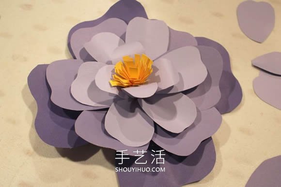 用紙手工制作立體牡丹花的做法教程 -  www.rpnrmr.com