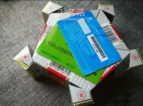 空煙盒廢物利用 手工制作花朵煙灰缸/垃圾盒 -  www.rpnrmr.com