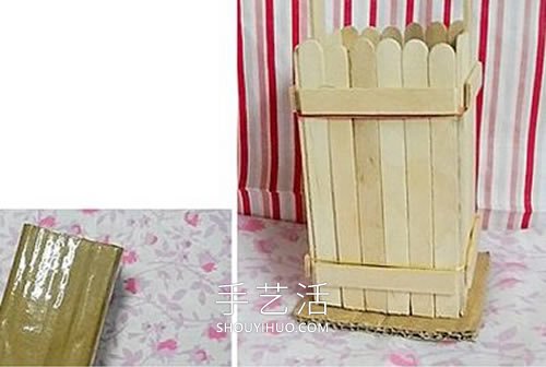 自制好看的雪糕棍筆筒的方法圖解教程 -  www.rpnrmr.com