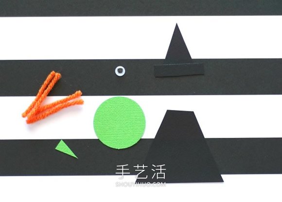 自制萬圣節(jié)紙盤女巫木偶的方法圖解教程 -  www.rpnrmr.com