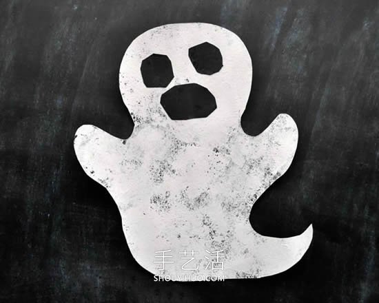 幼兒園手工制作萬圣節(jié)卡紙幽靈的做法教程 -  www.rpnrmr.com