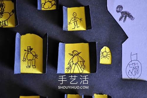 自制萬(wàn)圣節(jié)立體鬼屋卡片的方法圖解教程 -  www.rpnrmr.com
