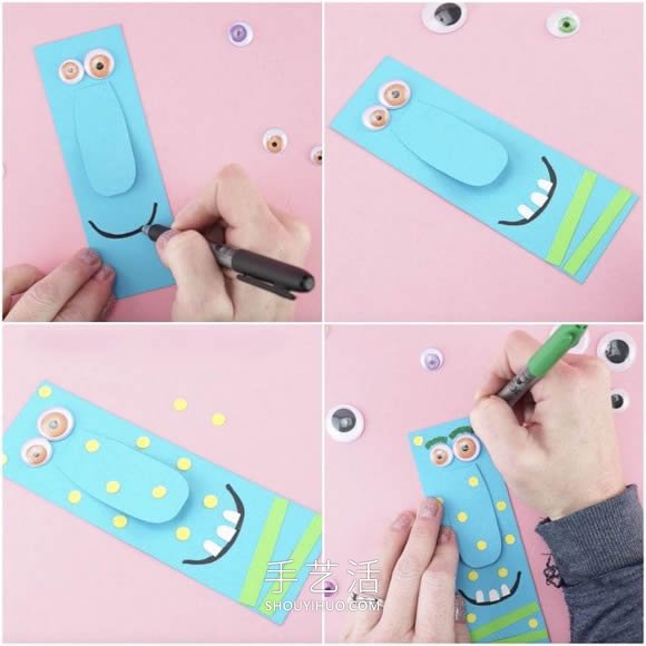 幼兒園手工制作萬(wàn)圣節(jié)怪物書(shū)簽的做法教程 -  www.rpnrmr.com