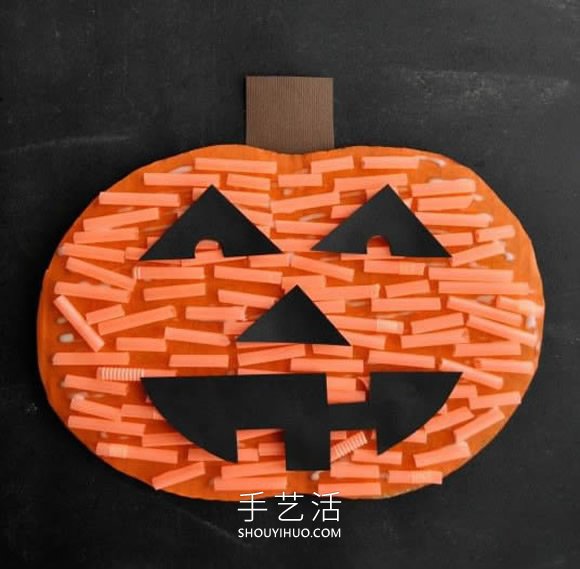 吸管手工制作萬圣節(jié)南瓜燈的做法教程 -  www.rpnrmr.com