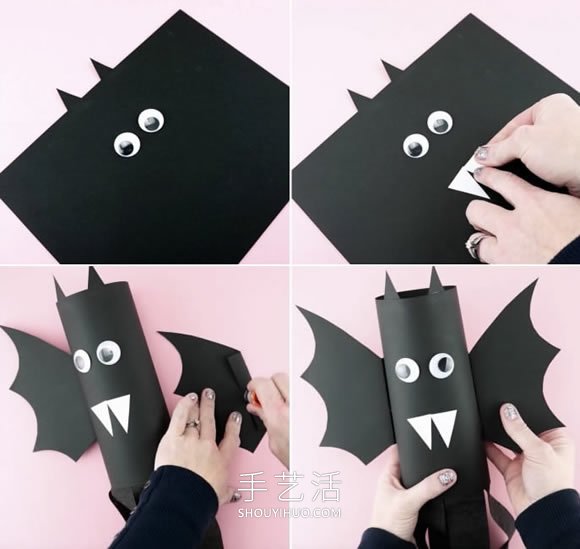 萬圣節(jié)手工制作蝙蝠風(fēng)向袋的做法教程 -  www.rpnrmr.com