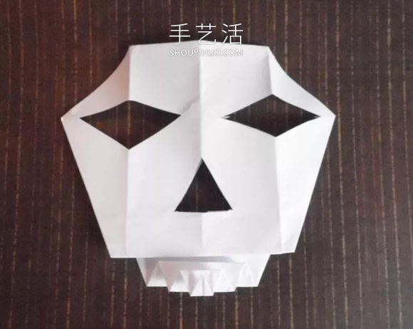 折紙骷髏頭面具的折法圖解教程 -  www.rpnrmr.com