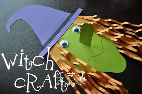 幼兒園手工制作卡紙巫婆的做法教程 -  www.rpnrmr.com