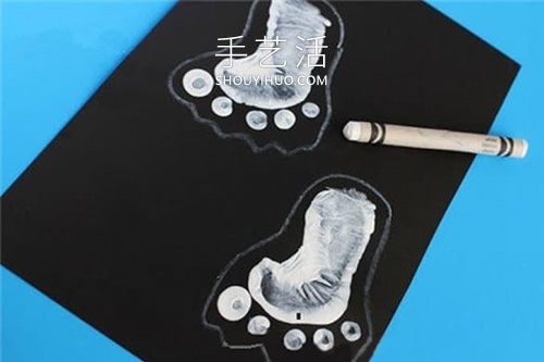 只要腳丫就足夠！簡單可愛萬圣節(jié)幽靈畫法 -  www.rpnrmr.com