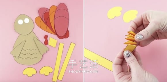 幼兒園手工制作感恩節(jié)火雞的做法教程 -  www.rpnrmr.com