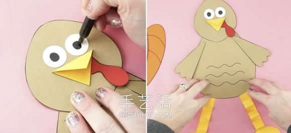 幼兒園手工制作感恩節(jié)火雞的做法教程 -  www.rpnrmr.com
