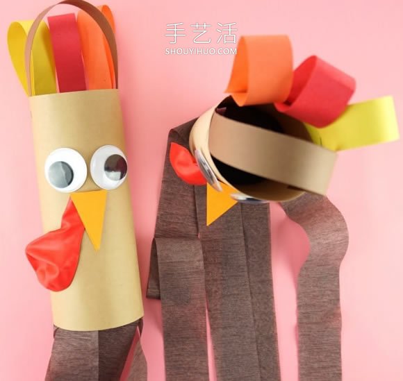 兒童手工制作感恩節(jié)火雞風向袋的做法教程 -  www.rpnrmr.com
