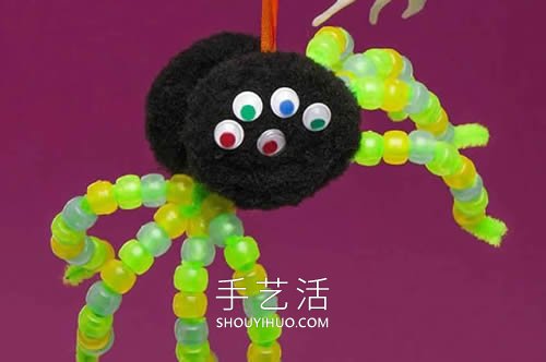 簡單手工制作萬圣節(jié)蜘蛛掛飾的做法教程 -  www.rpnrmr.com