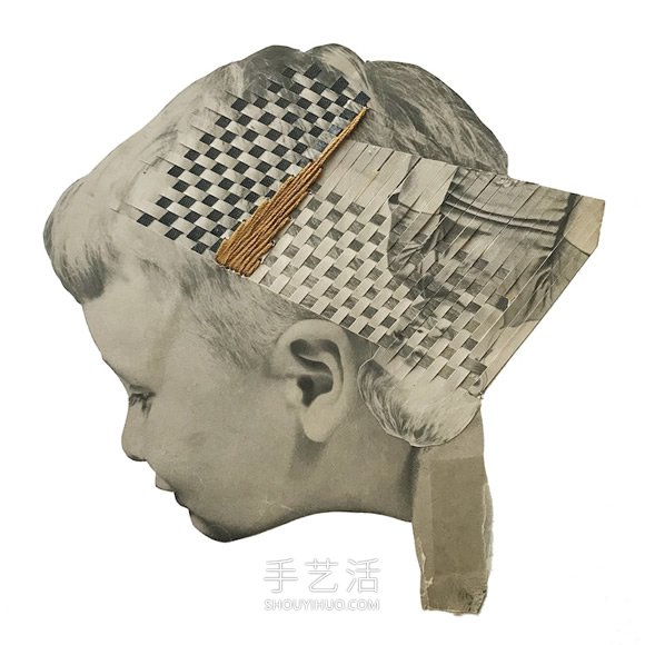 藝術(shù)家使用舊照片和書籍DIY敘事拼貼畫 -  www.rpnrmr.com