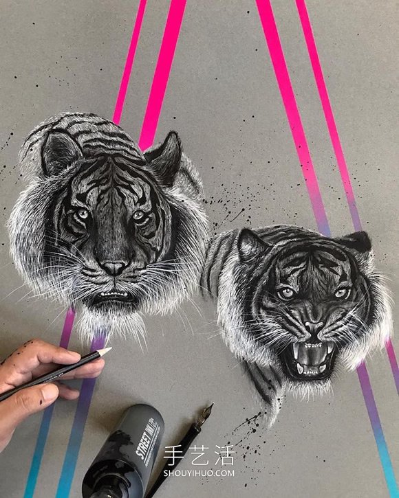 會“發(fā)光”的插圖，警醒人們保護瀕臨滅絕的動物 -  www.rpnrmr.com