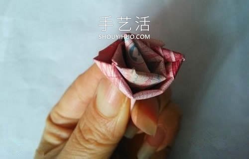 一百元面值人民幣折玫瑰花的步驟圖解 -  www.rpnrmr.com