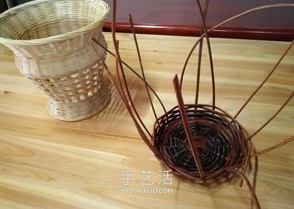 藤編收納筐的編織方法DIY圖解教程 -  www.rpnrmr.com