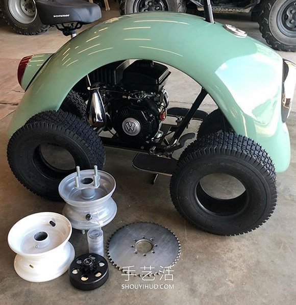 大眾甲殼蟲汽車DIY改造成迷你摩托車 -  www.rpnrmr.com