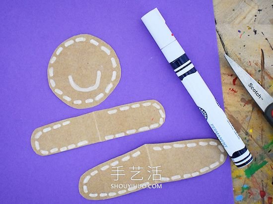 卷紙筒手工制作姜餅人的做法教程 -  www.rpnrmr.com