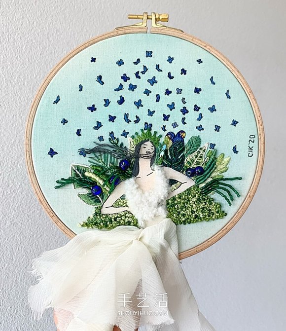 3D人物刺繡，仿佛夏日的微風(fēng)輕拂過她們 -  www.rpnrmr.com